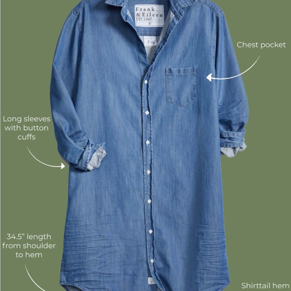 Frank & Eileen Classic Blue Shirt Dress